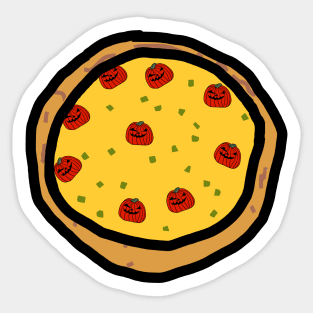 Pumpkin Pie Pizza for Halloween Sticker